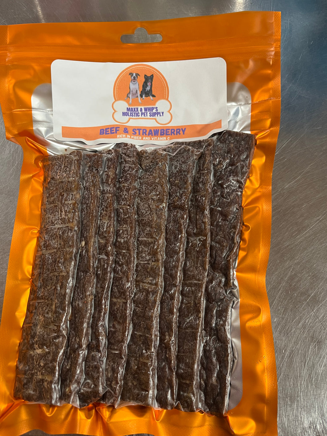 All Natural Beef and Strawberry Jerky Strips